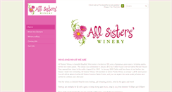 Desktop Screenshot of allsisterswinery.com